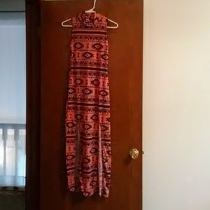 Love J USA tribal dress double split front.
